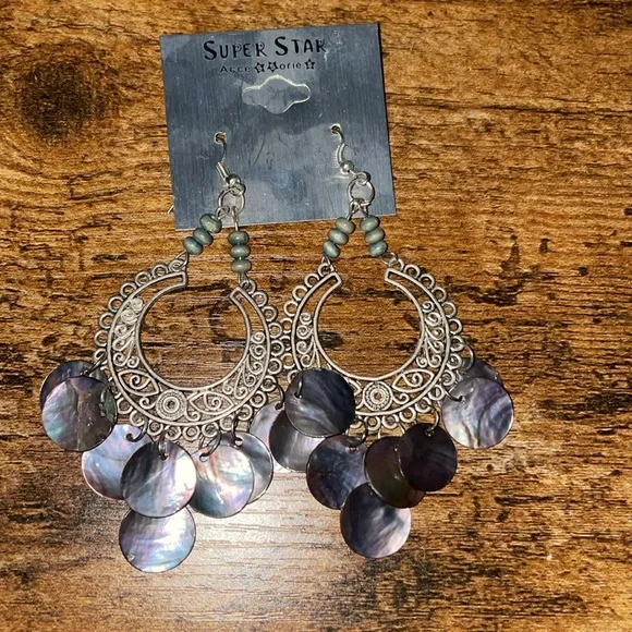 Multicolor silver earrings - Picture 2 of 4